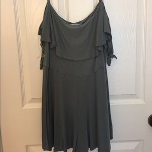 Gray/Green Short Romper